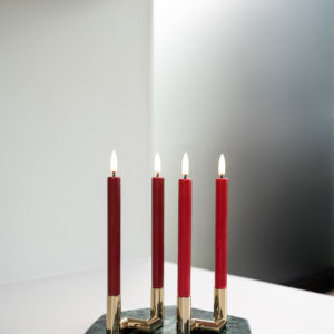 Alternative view of LED kertelys ´Smooth´, Red - 2-pak