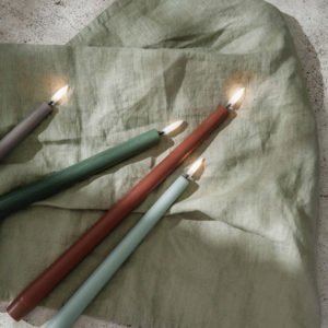 Alternative view of LED stagelys ´Slim´, Terracotta - 2-pak