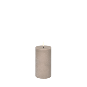 LED Pillar candle, Sandstone - Rustic