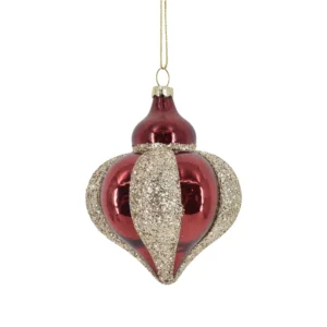 Ornament med glimmerstriber