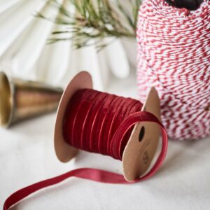 Alternative view of Velourbånd på spole, 10 m - Bordeaux