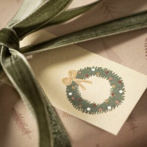 Alternative view of Velourbånd på spole, 10 m - Mosgrøn