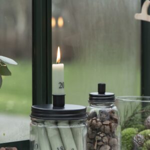 Alternative view of Æske med 24 bedelys til december - Støvgrøn