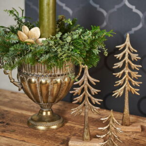 Alternative view of Antik guld træ på træfod - Mellem