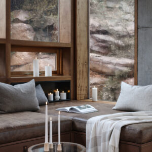 Alternative view of Travertin lysestage til kertelys - Beige