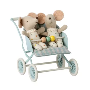 Alternative view of Tvillinge klapvogn i Blå