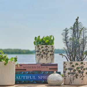 Alternative view of Keramik skjuler med blomster - lille