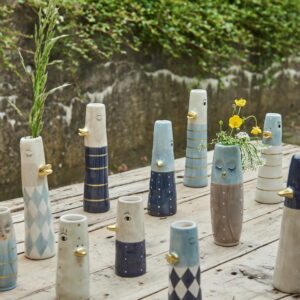 Alternative view of Ande keramik vase med guldnæb - lille