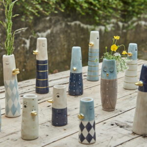 Alternative view of Ande keramik vase med guldnæb - stor