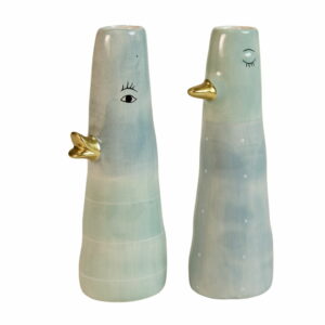 Ande keramik vase med guldnæb - medium