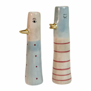 Ande keramik vase med guldnæb - medium