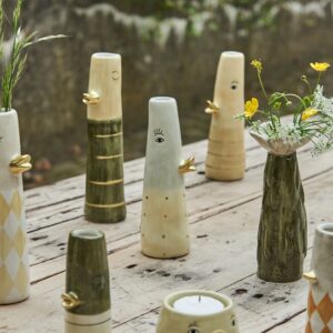 Alternative view of Ande keramik vase med guldnæb - stor