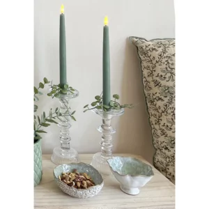 Alternative view of Keramik skål på fod - Grøn