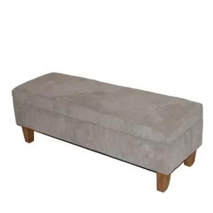 Velour bænk med opbevaring