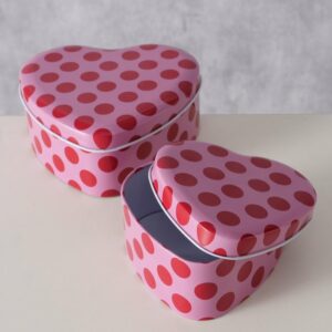 Alternative view of Metal hjerteæsker - sæt af 2 størrelser