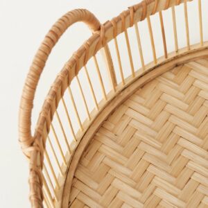 Alternative view of Håndflettet Bambus bakke