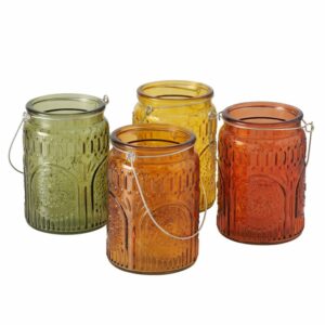 Udendørs glaslygter - 4 farver