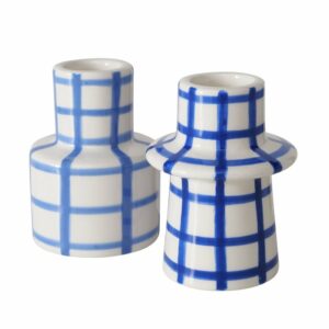 Ternede Blå lysestager - 2 farver