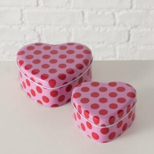 Metal hjerteæsker - sæt af 2 størrelser