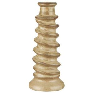 Keramik stage med krakeleret glasur - lysebrun