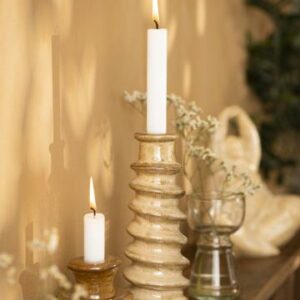 Alternative view of Keramik stage med krakeleret glasur - lysebrun