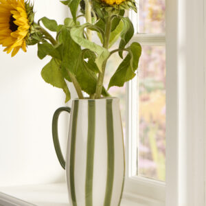Alternative view of Palermo vase med hank - glaserede striber