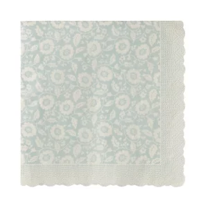 Serviet med blomster - Mint