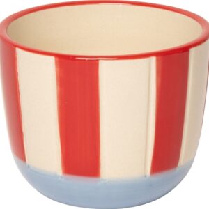 Urtepotte med striber - Rød