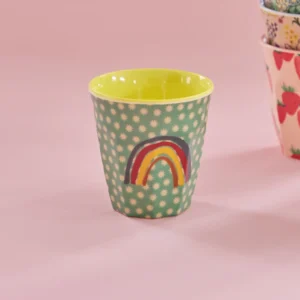 Alternative view of Rice melamin kop - Multifarvet - Rainbow and Stars Print