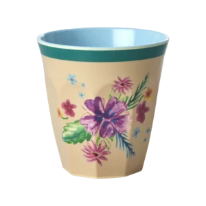 Rice melamin kop - Creme - Arda Bloom Print