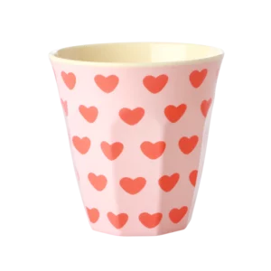 Rice melamin kop - Lyserød - Sweet Hearts Print