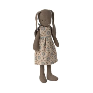 Maileg Bunny Brun Str 2 - Beige Kjole