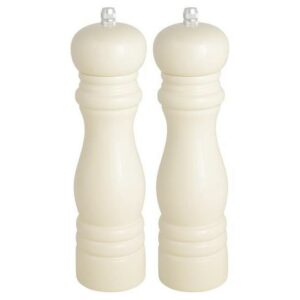 Salt og -peberkværn, creme Ø: 5,5 cm H: 21 cm
