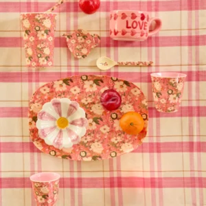 Alternative view of Rice melamin kop - Koral - Allison Flower Print