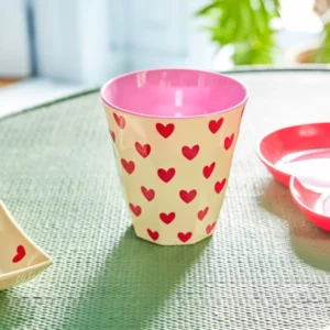 Alternative view of Rice melamin kop - Creme - Darling Hearts Print