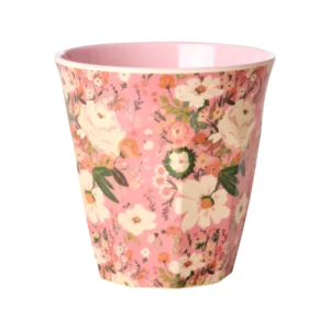 Rice melamin kop - Koral - Allison Flower Print