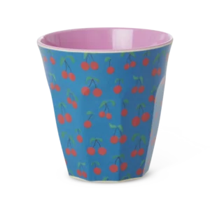 Rice melamin kop - Blå - Cherry Love Print