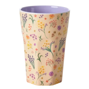 Rice melamin Høj kop - Multifarvet - Wild Vintage Flower Print