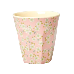 Rice melamin kop - Pink - Small Flower Print