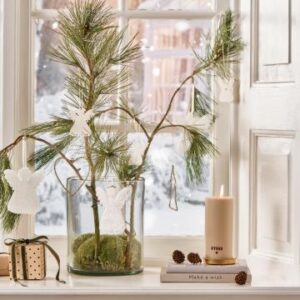 Alternative view of Bloklys m/Hygge kit m/rustic brown tryk stearin svanemærket