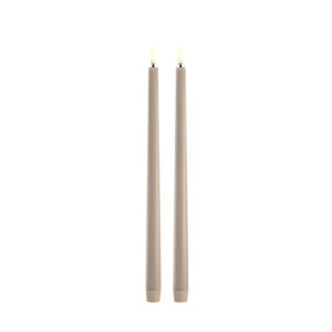 LED stagelys, Beige, ´Smooth´ - 2-pak