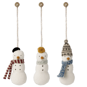 Alternative view of Stofophæng - snemand m/ blå halstørklæde