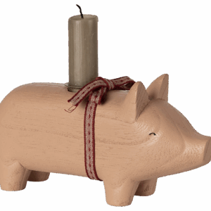 Trælysestage, Gris - Medium - Rosa