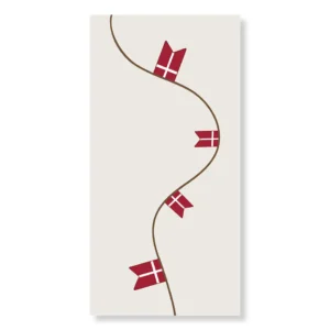 Serviet m/ flagranke - 20x10 cm