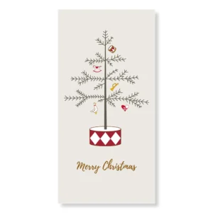 Merry Christmas serviet - Juletræ, 20x10 cm