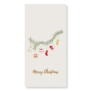 Merry Christmas serviet - Gran ranke, 20x10 cm