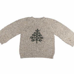 Strikket sweater, str. 3-4 år - Træ
