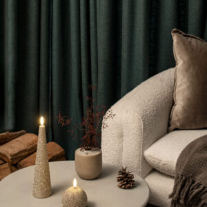 Alternative view of LED keglelys, Champagne Glitter,