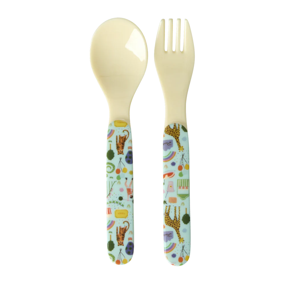 Babyske og gaffel - Mint - Fun Fair Print