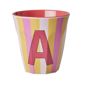 Alfabetkop m. striber - Pink